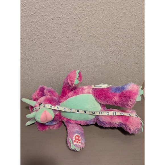 Build-A-Bear Triceratops Dinosaur Plush 17" Rainbow Dreams Pink BABW Dino Toy - Picture 7 of 10